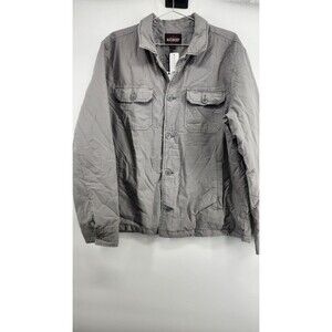 Alesbury Men's Large Grey Garment Dyed Ripstop Jacket NWT 100% Cotton